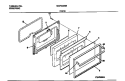 DOOR Diagram and Parts List for MGF322BBWC  Frigidaire Range