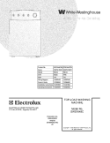 COVER Diagram and Parts List for SWS1649CQ0  Westinghouse Washer