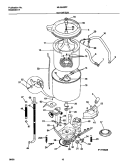 MOTOR / TUB Diagram and Parts List for MLSE62RFD1  Frigidaire Washer Dryer Combo