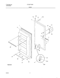 DOOR Diagram and Parts List for GFU20F7GW5  Gibson Freezer