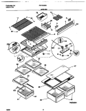 SHELVES Diagram and Parts List for FRT18QBGW0  Frigidaire Refrigerator