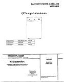 COVER Diagram and Parts List for FWS235RFT6  Frigidaire Washer