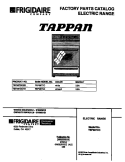 COVER Diagram and Parts List for TEF367CCTD  Tappan Range
