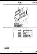 DOOR PARTS Diagram and Parts List for MCT1080A2  Frigidaire Microwave