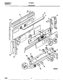 BACKGUARD Diagram and Parts List for FEF388WCCE  Frigidaire Range