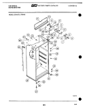 CABINET Diagram and Parts List for GTL175WH0  Frigidaire Refrigerator