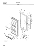 DOOR Diagram and Parts List for FFU20FG6AW2  Frigidaire Freezer