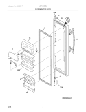 REFRIGERATOR DOOR Diagram and Parts List for LECR23EFE0  Frigidaire Refrigerator