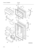 DOOR Diagram and Parts List for FPUI2188LF0  Frigidaire Refrigerator