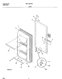 DOOR Diagram and Parts List for MFU17M3GW2  Frigidaire Freezer