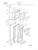 DOOR Diagram and Parts List for FRT22INLHC2  Frigidaire Refrigerator