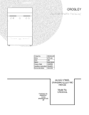 COVER Diagram and Parts List for CRE3510LWD  Crosley Range