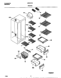 SHELVES Diagram and Parts List for MRS20HRAD6  Frigidaire Refrigerator