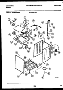 CABINET PARTS Diagram and Parts List for AW300G2W  Kelvinator Washer