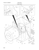 CABINET/DRUM Diagram and Parts List for CFRE5714KW0  Frigidaire Dryer