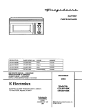 COVER Diagram and Parts List for CGLMV168KQ1  Frigidaire Microwave