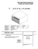 COVER Diagram and Parts List for FAC052K7A2  Frigidaire Air Conditioner