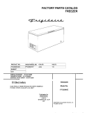 COVER Diagram and Parts List for FFC05M5CW5  Frigidaire Freezer