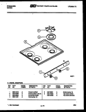COOKTOP PARTS Diagram and Parts List for GG32PCW4  Frigidaire Range