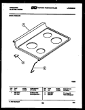 COOKTOP PARTS Diagram and Parts List for R32BAW4  Frigidaire Range