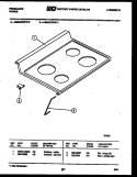 COOKTOP PARTS Diagram and Parts List for RSEG37BFW0  Frigidaire Range