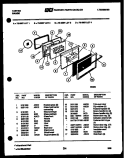 LOWER OVEN DOOR PARTS Diagram and Parts List for 73-3957-23-02  Tappan Range