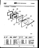 DOOR PARTS Diagram and Parts List for 30-2139-23-01  Tappan Range
