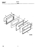DOOR Diagram and Parts List for TEF350SCDD  Tappan Range