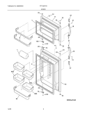 DOOR Diagram and Parts List for FRT18HP7DB7  Frigidaire Refrigerator