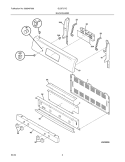 BACKGUARD Diagram and Parts List for GLGF377CQD  Frigidaire Range