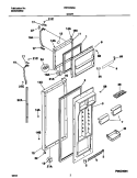 DOORS Diagram and Parts List for FRT22QGJB1  Frigidaire Refrigerator