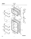 DOOR Diagram and Parts List for FRT21HS6AB4  Frigidaire Refrigerator
