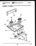 COOKTOP PARTS Diagram and Parts List for KF204KDW4  Frigidaire Range