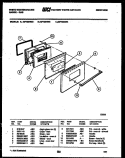 DOOR PARTS Diagram and Parts List for GF720NW3  Frigidaire Range