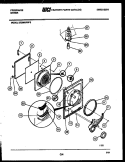 DOOR PARTS Diagram and Parts List for DE8800PW0  Frigidaire Dryer