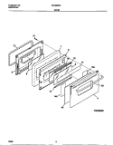 DOOR Diagram and Parts List for FEF388WCCE  Frigidaire Range