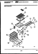 SHELVES AND SUPPORTS Diagram and Parts List for RTG216JCF3B  Frigidaire Refrigerator