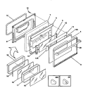 DOOR Diagram and Parts List for TEF357BCWA  Tappan Range
