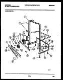 POWER DRY AND MOTOR PARTS Diagram and Parts List for DB110PW1  Frigidaire Dishwasher