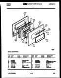 DOOR PARTS Diagram and Parts List for CGC2M4WSTB  Gibson Range