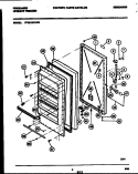 DOOR PARTS Diagram and Parts List for FFU21M7AW2  Frigidaire Freezer