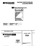 COVER Diagram and Parts List for WDE336RBS2  Frigidaire Dryer