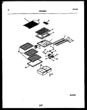 SHELVES AND SUPPORTS Diagram and Parts List for TPK160HN0T  Kelvinator Refrigerator