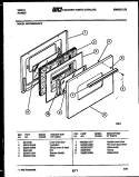 DOOR PARTS Diagram and Parts List for 30DPMBWAN6  Tappan Range
