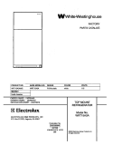 COVER Diagram and Parts List for WRT15A0AW2  Westinghouse Refrigerator
