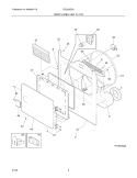 FRONT PANEL / LINT FILTER Diagram and Parts List for FEQ332ES0  Frigidaire Dryer