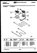 BROILER PARTS Diagram and Parts List for REG34NW1  Frigidaire Range