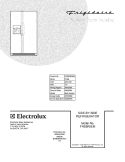 COVER Diagram and Parts List for FRS6R5EMB8  Frigidaire Refrigerator