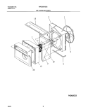AIR HANDLING PARTS Diagram and Parts List for WAS250K2A2  Frigidaire Air Conditioner