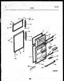 DOOR PARTS Diagram and Parts List for 95-2182-23-00  Tappan Refrigerator